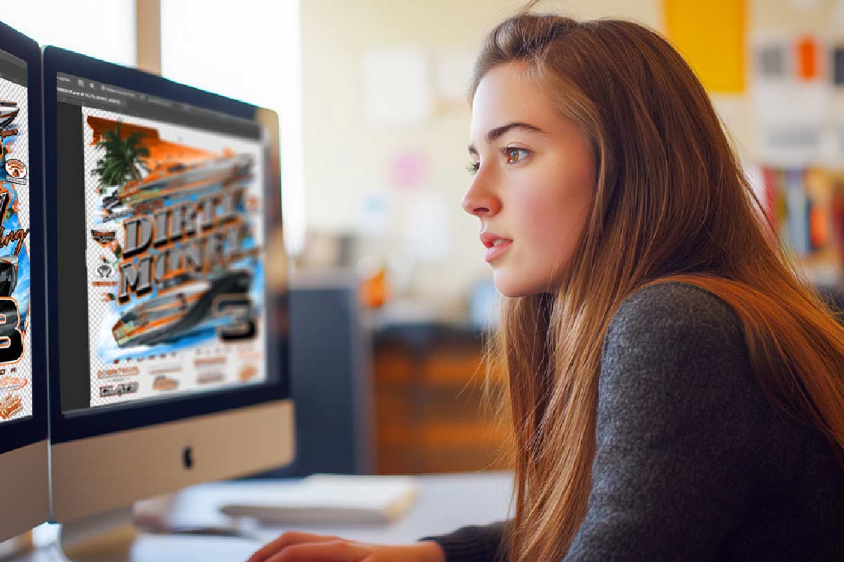 Graphic design for printing