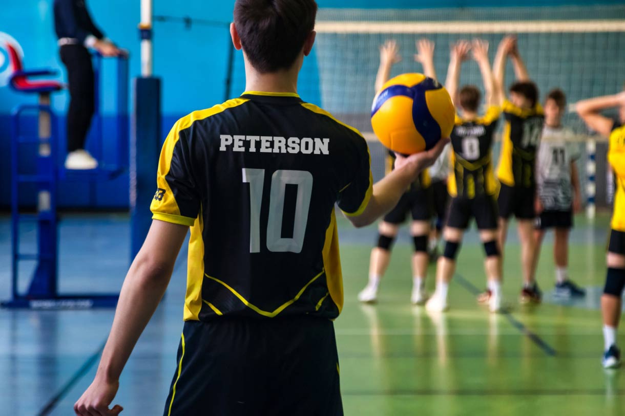 A Volleyball Olayer with uniform