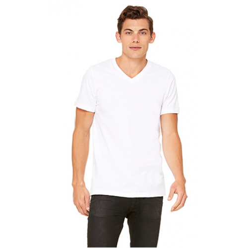 Unisex Jersery Short Sleeve V-Neck Tee - Photo 1